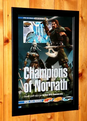 Champions Of Norrath Rare Small Poster / Vintage Ad Page Framed PlayStation 2 • £47.90