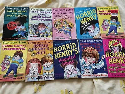 Horrid Henry By Francesca Simon X 10 • £5