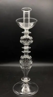 Tall Vintage Hand - Blown Clear Venetian Glass Candle Stick! • $65