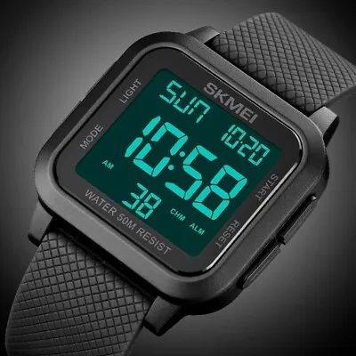 Electronic Watches Mens Digital Sports Water Resistant Alarm LED Countdown SKMEI • $22.99