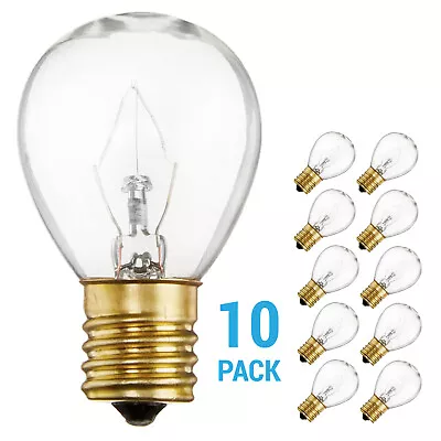 10 Pack 10S11/N Clear Hi-Intensity Indicator Sign S11 10W 120V Intermediate E17 • $9.95