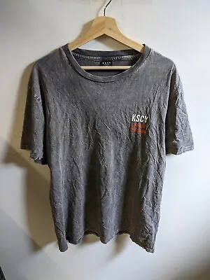 KSCY Shirt Mens 2XL XXL Black Washed Vintage Style Athleisure Kiss Chacey • $20