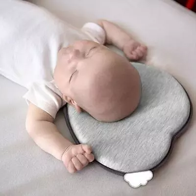 Baby Infant Memory Foam Pillow For Newborn Heart Shape Prevent Flat Head Suppotk • £7.12