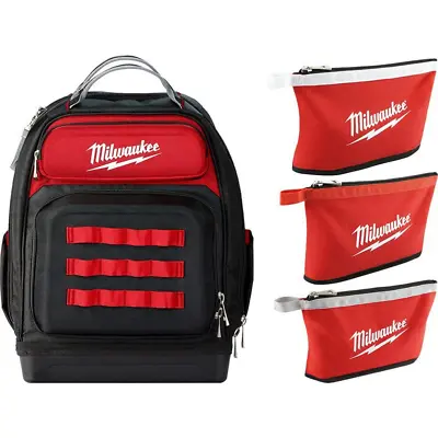 15in Ultimate Jobsite Backpack W/ 12 In. Zipper Tool Bag In Multi-Color (3-Pack) • $213.85