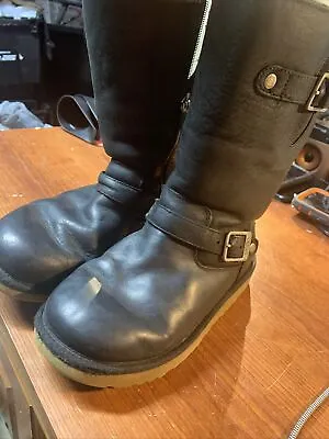 $41 • Buy Ugg Australia Kensington Black 1969 Sheepskin Women Boot W Zipper Size 2 Wow