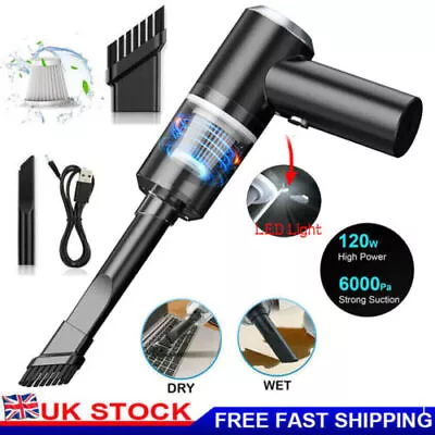 Rechargeable Wireless Vacuum Cleaner Car Handheld Vaccum Mini Power Suction USB • £8.99