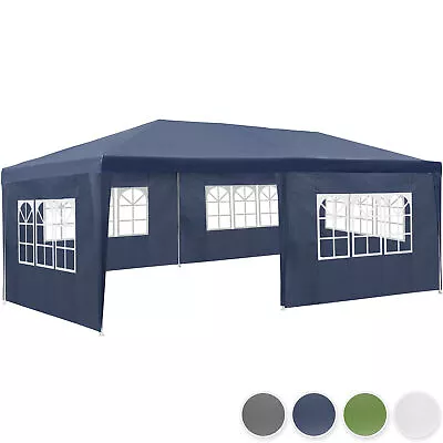 Gazebo With Sides Garden Metal Pergola Hot Tub Camping Waterproof Shelter 6x3m • £93.99