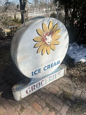 Vintage Bordens Ice Cream Sign Country Store Advertisement • $3999.90