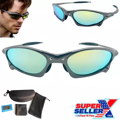 $37.78 • Buy Metal-X Penny Cyclops Sunglasses Polarized Gold Iridium UV400 Lenses - USA