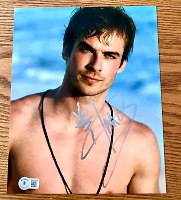 Ian Somerhalder Hot Vampire Diaries Damon Salvatore Signed 8x10 Photo Beckett L • $119.99