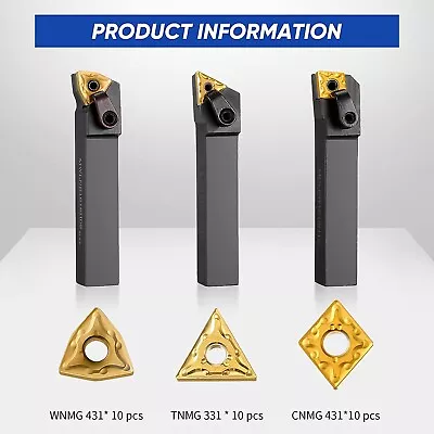 5/8 MWLNR Lathe Excircle Indexable Carbide Turning Tool Holder Bit Set MTJNR1616 • $38