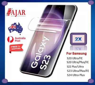 2XHydrogel Screen Protector For Samsung Galaxy S20 S21 S22 S23 S24 Ultra/Plus FE • $4.99