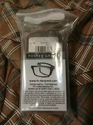 Foster Grant Gino +2.75 Foldable Bridge Rectangle Black Reading Glasses • $11.99