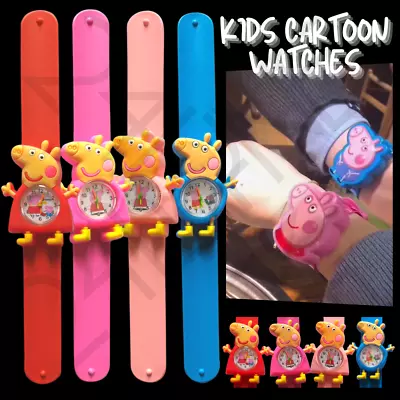 3D Cartoon Animal Watches Wrist Watch Kids Girls Boys Children Strap Pink UK • £3.99