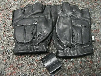 Harley-Davidson Fingerless GEL Leather Gloves Black Medium • $45