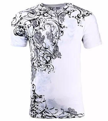 Xtreme Couture By Affliction Men's T-Shirt SCRAP HEAP Biker White MMA • $25.95