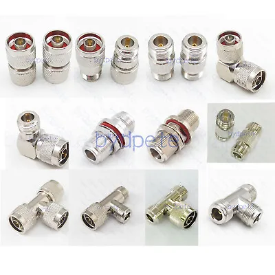 N Female  Connector N Male Female R/A Bulkhead Waterproof T-type 50 Ohms Coaxial • $3.20