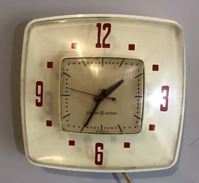 Vtg C 50's GE Wall Clock General Electric Working Great Model • $24.75