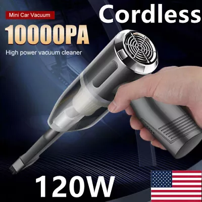 $13.89 • Buy Rechargeable 120W Mini Car Vacuum Cleaner High Power Strong Suction Mini Vacuum