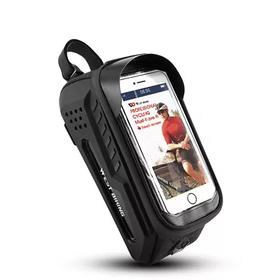 WEST BIKING 2L Waterproof Hard Shell TPU Touch Screen Bicycle Top Tube Bike Bag • $19.78