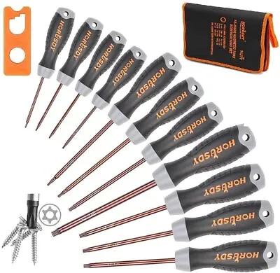 HORUSDY 12Pcs Magnetic Torx Screwdriver Set S2 T6-T40 Star Security Tamper Proof • $20.99