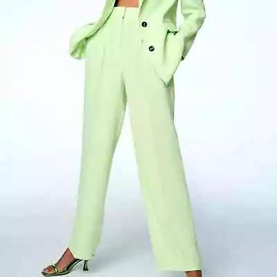 Zara Wide Leg Trouser Suit Pants - Green Size XS • $35