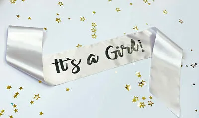Baby Girl Gender Reveal Sash Baby Shower Babyshower Gift For New Mum Present • £5.79