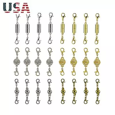 24Pcs DIY Magnetic Lobster Clasps Jewelry Necklace Converter Extender Kit • $13.89