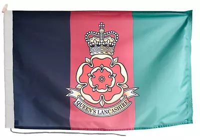 British Army Queen's Lancashire Regiment Flag With Rope & Toggle - MOD LICENSED • £44.95