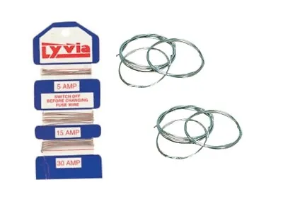 Consumer Fuse Wire Card 5a 5amp 15a 15amp 30a 30amp Domestic Carded Fusewire • £2.95