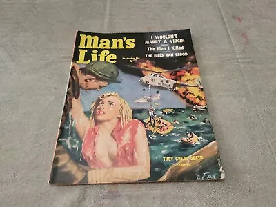 Man's Life Magazine September 1954 Pulp Men's Stories Vintage War Sports • $17.99