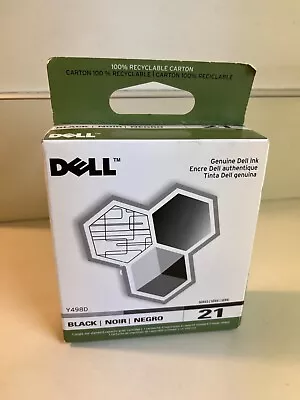 $18.95 • Buy New & Sealed - Dell 21 Black Ink Only Y498D V313 P513w V515w V715w Genuine OEM