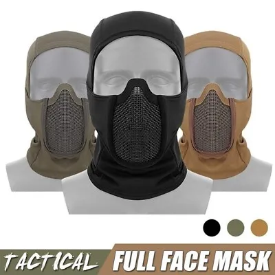 Tactical Gear Breathable Balaclava Mesh Mask Ninja Style Full Face Airsoft Mask • $13.99