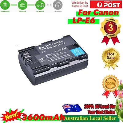 LP-E6 Battery For Canon LP-E6N LPE6 EOS  R5 R6 R7 5D Mark II III IV 90D 70D 5DS • $34.60