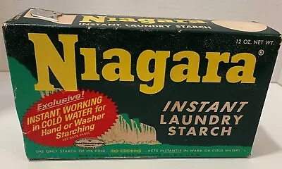 Niagara Instant Laundry Starch Box Vintage 1950's  Open Box • $9.95