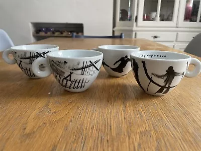 Illy Art Collection 1997 Mario Giacomelli Cappucino Cups Saucers Set 4 • £125