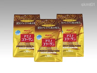 MEIJI Amino Collagen Premium 196g X 3 Bags Set Powder Beauty Skin Care Japan DHL • $173.33