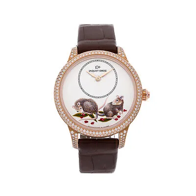 Jaquet Droz Petite Heure Minute LE Auto Gold Diamonds Ladies Watch J005003227 • £15125.17