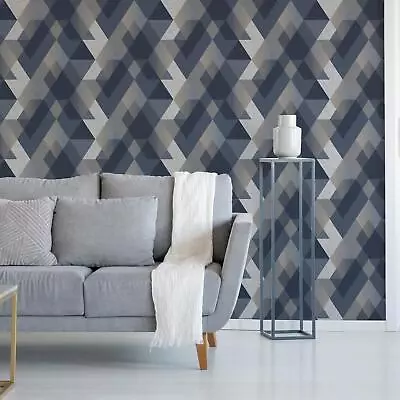 Sublime Navy Decadence Diamond Wallpaper • £12.79