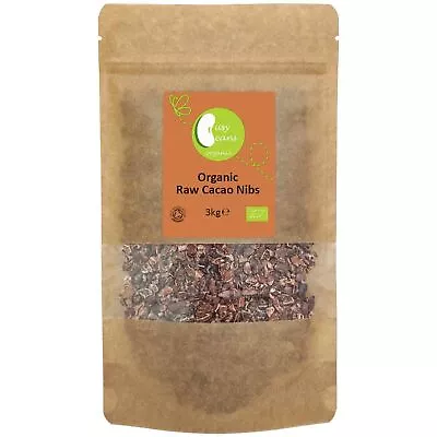 Organic Raw Cacao Nibs - Certified Organic - By Busy Beans Organic (3kg) • £44.99