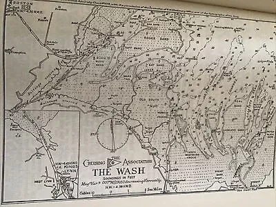 VINTAGE SEA CHART / NAUTICAL MAP 1961 - The Wash    - To Frame? • £3.25