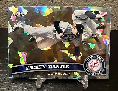 Mickey Mantle 2011 Topps Chrome Atomic Refractor /225 Yankees MINT💎 Gorgeous! • $109