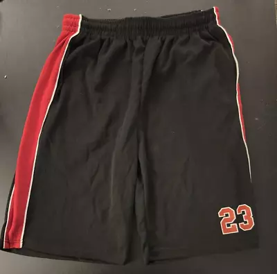 NBA Chicago Bulls Jersey Shorts Michael Jordan 23 Black And Red Size XL • $24.99