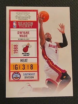 2011 Dwayne Wade Panini Contenders NBA Season Ticket #91 Miami Heat • $1.35
