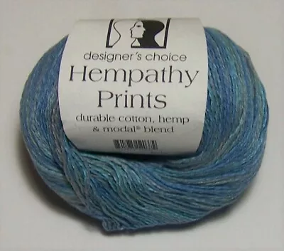 5 Balls Elsebeth Lavold HEMPATHY PRINTS Cotton & Hemp Yarn #1001 PERFECT STORM • $69