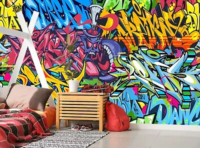 £95.99 • Buy Graffiti Wall Mural Street Art Wallpaper Kids Teenager Wall Decor Paper Poster