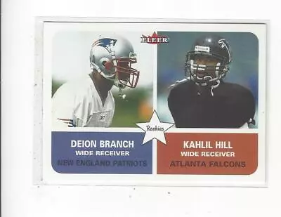 2002 Fleer Tradition #281 Kahlil Hill/Deion Branch RC Rookie Falcons Patriots • $0.99