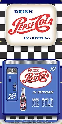 Pepsi Cola Vintage Chest Vending Machine Replica Model Remake Printed Prop Mural • $85.75