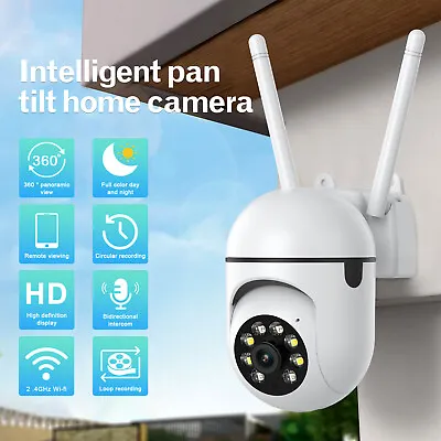 UK 1080P IP Camera Wireless WIFI Outdoor CCTV HD PTZ Smart Home Security IR Cam • £14.99