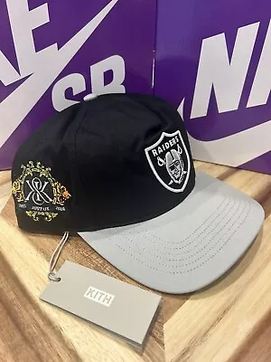 47’ X Kith SnapBack Oakland Raiders Hat Cap Black Silver Rare Sold Out Grail • $159